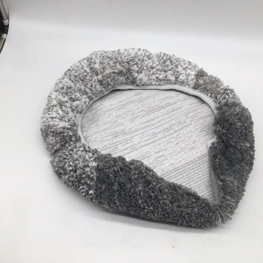 Soft Microfiber Bathroom Toilet Lid Cover Washable Gray Gradient  17.5